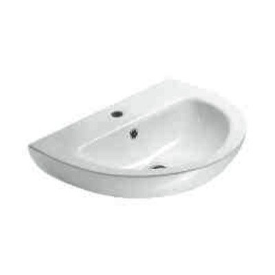 City Contemporary Curved White Three Hole