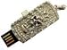 Fashionable 4GB Skeleton Head Jewelry USB Flash Drive Gold