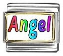 Clearly Charming Angel Digital Photo Name Italian Charms Bracelet Link