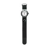 Chrome Brass Case, White Dial w Date, Compass, Black Velcro by TIMEBR