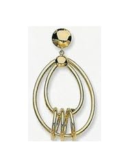 14k Fancy Tube Multiple Hoop Earrings