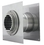 Takagi TK-KPWL4-2 Stainless Steel Wall Thimble with Louver