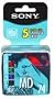 Sony 5MDW74CL Mini Discs 74-min Color Collection with Storage Cases (74 Minute, 5-Pack)