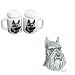 Schnauzer Large Salt and Pepper Shaker, Porcelain by Rosalinde (4')