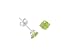 Sterling Silver 4mm Princess-Cut CZ Fashion Birthstone Earring in 4 Prong Setting, August