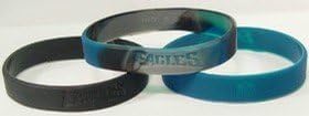 NFL Eagles 3 Pack Rubber Wristbands