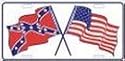 Confederate USA Cross Flags License Plate