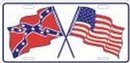 Confederate USA Cross Flags License Plate