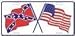Confederate USA Cross Flags License Plate Image