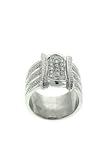 14K White Gold & Diamond layered Ring