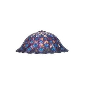 28"W Tiffany Peacock Feather Shade