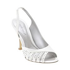 Nine West Bridal Dyeables Silk Have Love 5 Slingback Strappy Sandals Wedding Prom Pageant Quinceanera Graduation Debutante Ball