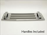 Defenderworx Billet Aluminum Hood Grille - Smooth Handles, for the 2003 Hummer H2