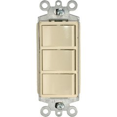 Leviton 1755-I 15 Amp, 120 Volt, Decora Brand Style Single-Pole, AC Combination Switch, Commercial Grade, Non-Grounded, Ivory