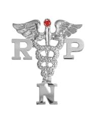 NursingPin - Registered Practical Nurse RPN Graduation Nursing Pin with Ruby in Silver