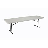 Lifetime # 80175 Fold-In-Half Utility Table, Almond, 8-Foot