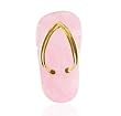 14KT Gold Dyed Pink Jade Flip Flop Pendant 14K Charm