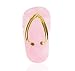 14KT Gold Dyed Pink Jade Flip Flop Pendant 14K Charm