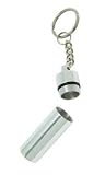 KIKKERLAND Waterproof Storage Container Key Chain with Vial Compartment