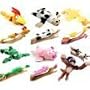 6pc Set of Slingshot Flingshot Flying Animals with Sound Monkey Pig Chicken Cow Duck Frog