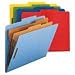 Smead 100% Recycled Classification Folder, Letter, 2/5 Right Of Center, 2 Dividers, Assorted Colors, 5 Per Pack (14049)