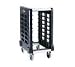 Black Rubbermaid 3315 Max System End Load Prep Cart with Cutting Board - 8 Slots (FG331500)