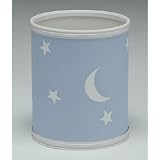 Redmon Moon and Stars Wastebasket color Blue