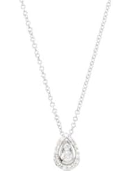 CleverEve Luxury Series 14K White Gold 0.25 ct. tw. Diamond Pendant Necklace 18"