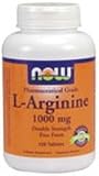 L-Arginine 1000 mg 120 Tabs ( Vegetarian, Free Form Amino Acid ) NOW Foods