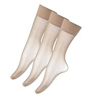 3 Pairs of 10 Denier Matt Ladder Resist Knee Highs