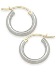 Two-Toned Baby Hoop Earrings