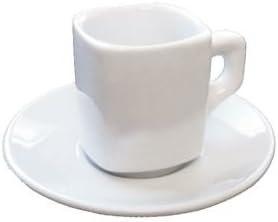Square Shaped Espresso Cup and Saucer - set of 6