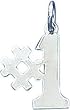Sterling Silver #1 Charm