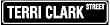 TERRI CLARK STREET novelty rock road sign