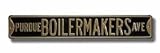 Steel Street Sign: PURDUE BOILERMAKERS AVE (Black)