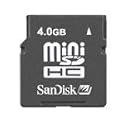 Sandisk 4GB MiniSDHC (MiniSD High Capacity) Memory Card (SDSDM-4096, Bulk Package) + 512MB MiniSD Bonus Card (SDSDM-512-A10M, Retail Package)