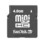 Sandisk 4GB MiniSDHC (MiniSD High Capacity) Memory Card (SDSDM-4096, Bulk Package) + 512MB MiniSD Bonus Card (SDSDM-512-A10M, Retail Package)