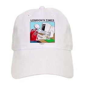 Londons Times Funny Computer Cartoons - WAITING FOR AMERICA ONLINE AFTER BOOTING UP - Caps
