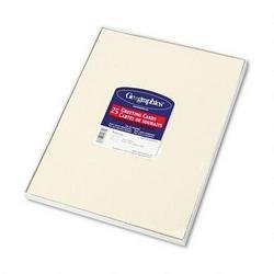 Geographics 45171 Blank greeting cards, 8-1/2x11, half-fold, ivory, 25 cards & 25 envelopes/pack
