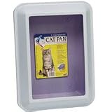Catit Littershield Cat Pan large white and blue-color- 21.75" length x 16.25" width x 4.75" height