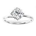 0.75 Carat D/VS1 Round Brilliant Certified Diamond Solitaire Engagement Ring in 18K White Gold