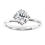 12 Carat Gsi1 Round Brilliant Certified Diamond Solitaire Engagement Ring In 18ct Solid White Gold