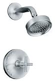 1 Handle Cross Shower Faucet Trim Purist Polished Chrome