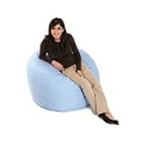Comfort Research Twill Navy Small 36W x 36D x 32 High Fuf Foam Filled Poof Foof Frameless Chair