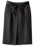 IMAGE ROUGE シルバーラメ入りタックスカート　ブラック系 771234