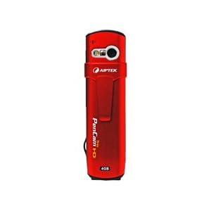 Aiptek Pencam Trio Hd Red 4gb Camcorder, 2 Hours Hd Video by Aiptek
