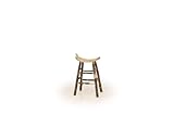 Hickory Log Western Saddle Stool - Counter Height -OAK SEAT- Amish Made