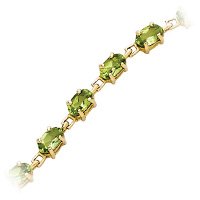 10kt. Yellow Gold, Peridot Fashion Bracelet