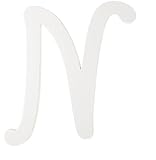 Darice 9188-N White Wood Letters, N, 9-Inch