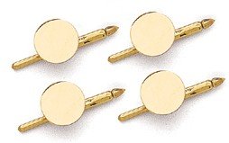 14K Gold Engraveable Tuxedo Shirt Stud Set